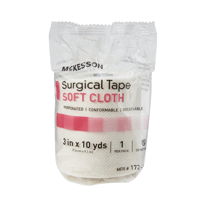 McKesson Cloth Medical Tape, 3 Inch x 10 Yard, White 12/CASE -172-49230 - BriteSources
