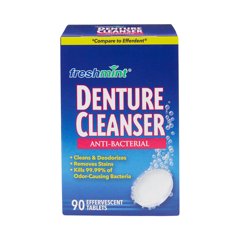 freshmint Denture Cleanser Anti-Bacterial Tablets 1/BOX -DENT90 - BriteSources