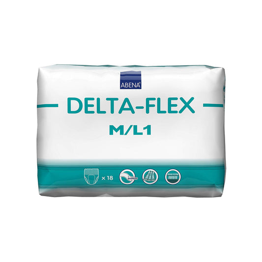 Abena Delta-Flex L1 Absorbent Underwear, Medium / Large 18/BAG -308892