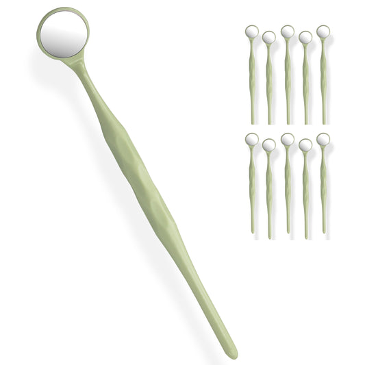 10 Pieces Dental Autoclavable Disposable Mouth Mirror Yellow -ORAL32 - Osung USA