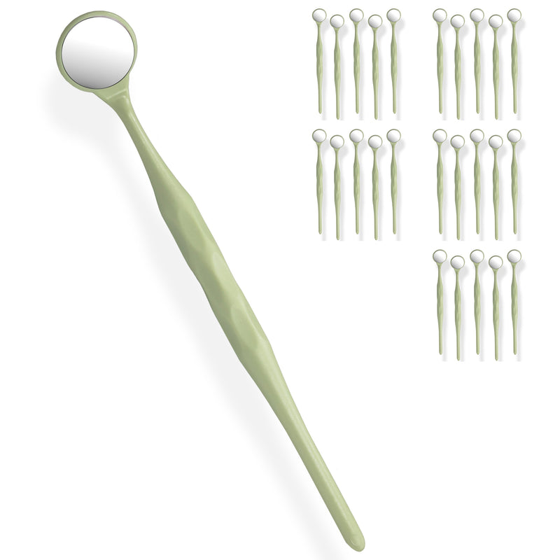 25 Pieces Dental Autoclavable Disposable Mouth Mirror Yellow -ORAL32 - Osung USA