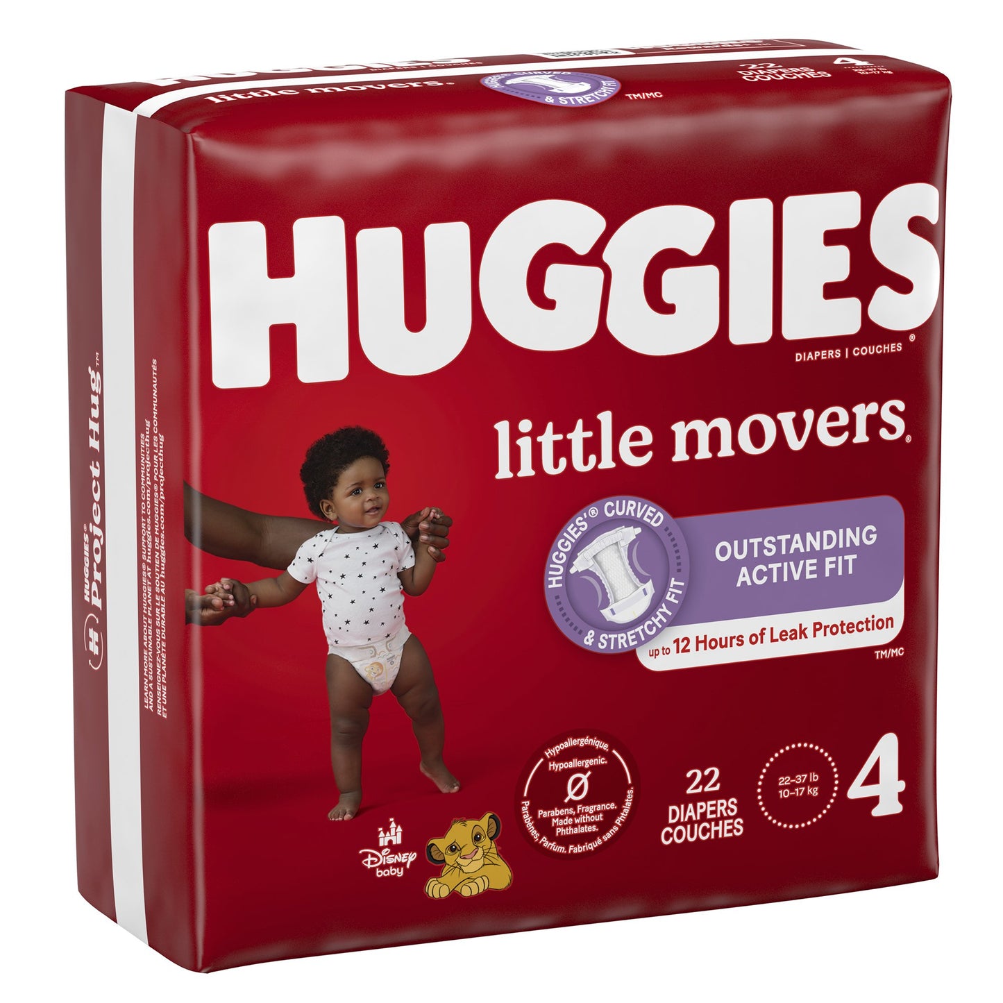 Huggies Little Movers Diaper, Size 4