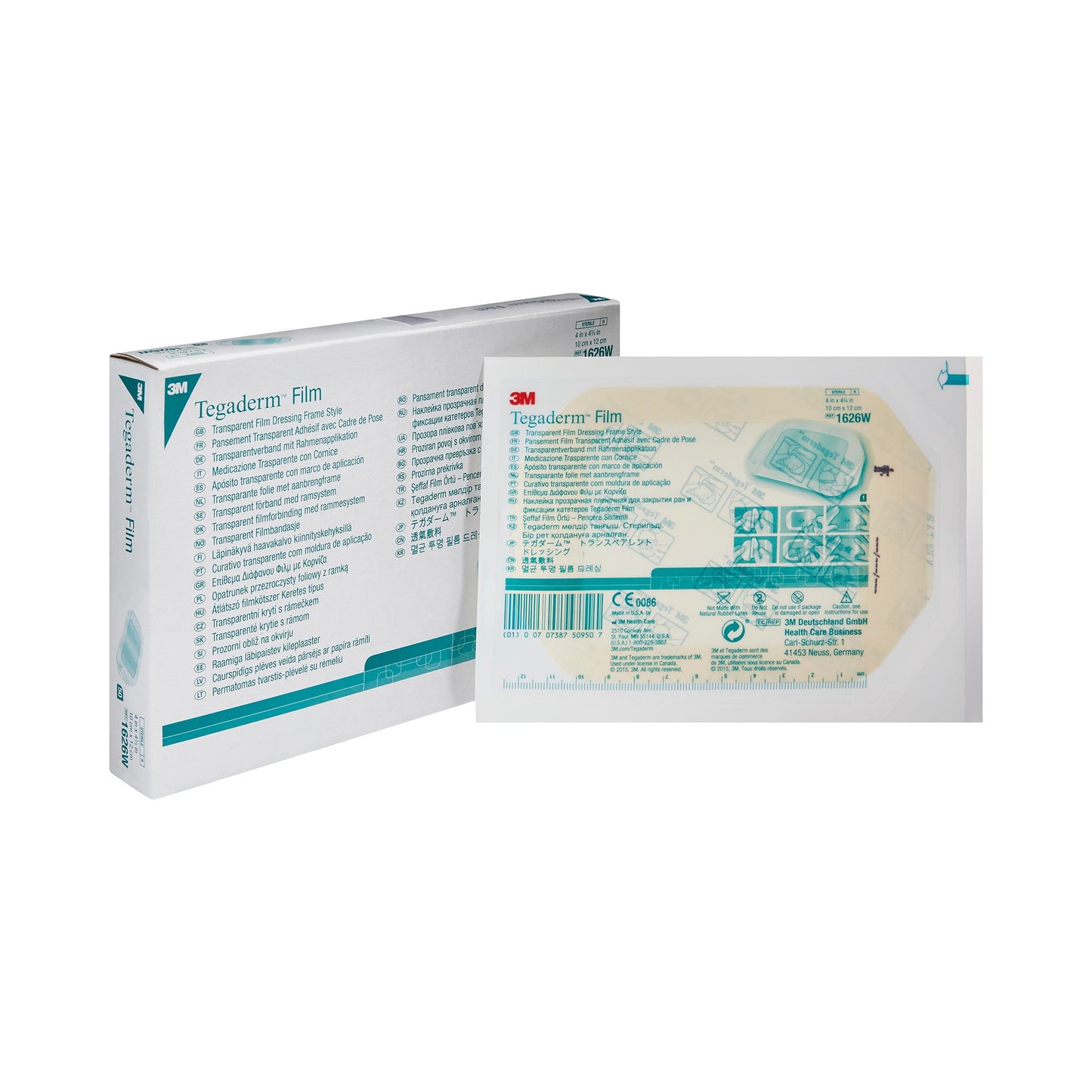 3M™ Tegaderm Transparent Film Dressing, 4 x 4-3/4 Inch 1/EACH -1626W