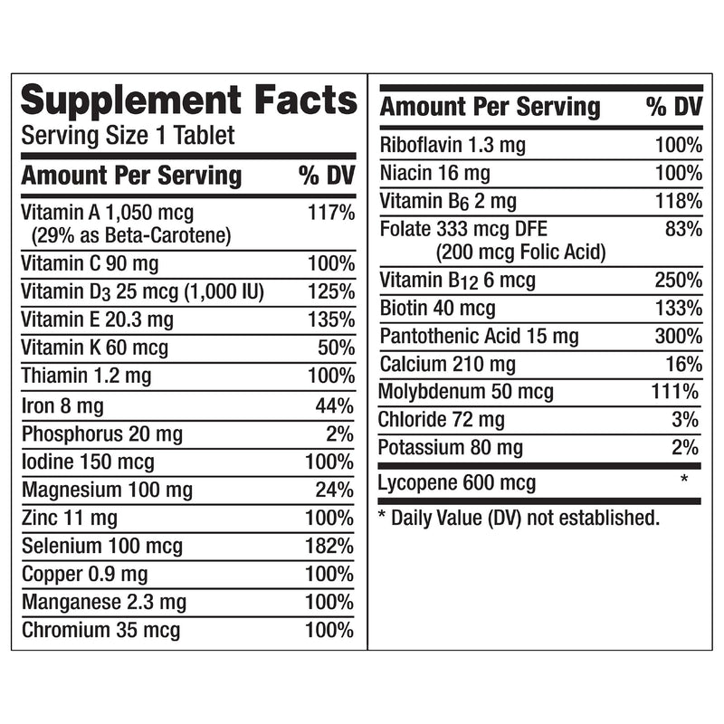 Centrum Men Multivitamin/Multimineral Supplement Tablets