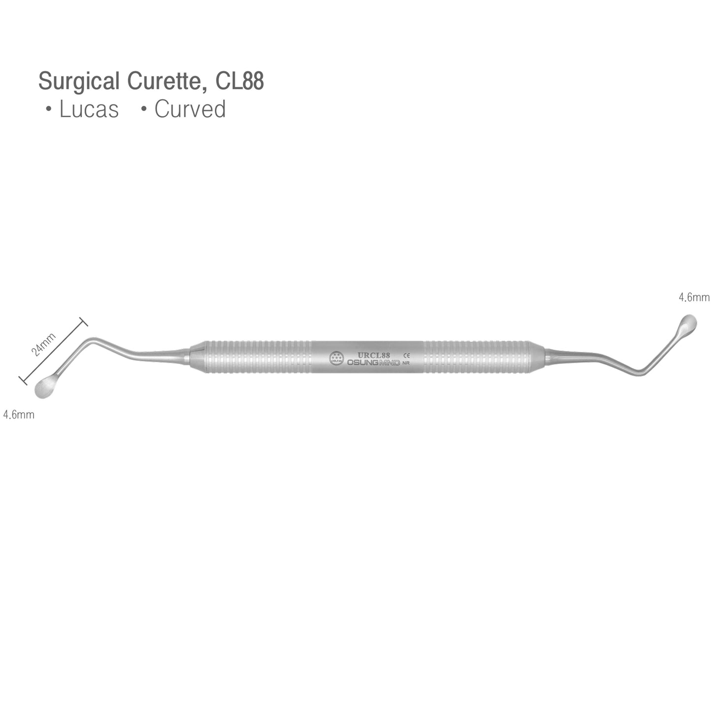 Osung #88 Lucas Curved Dental Surgical Curette 4.6mm -URCL88 - Osung USA