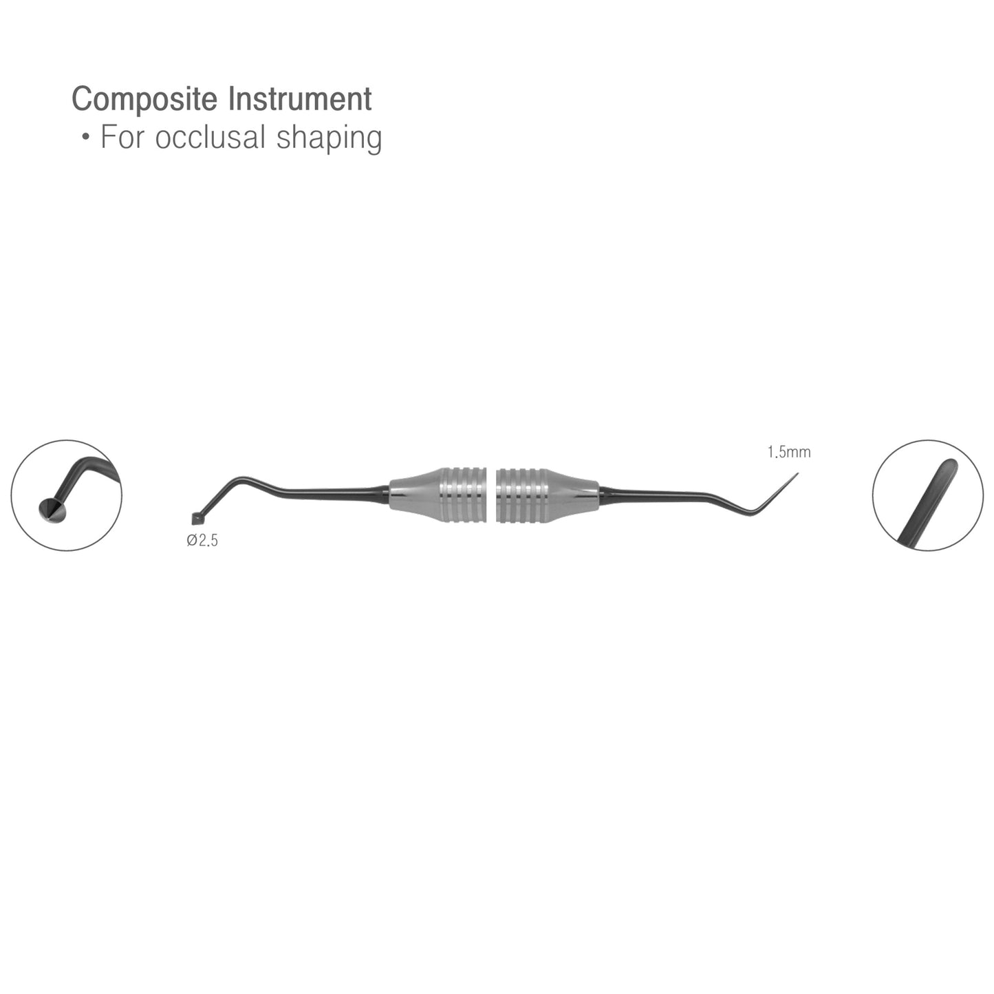 Osung #6 Titanium coated occlusal shaping Composite Instrument -CSCOM6 - Osung USA