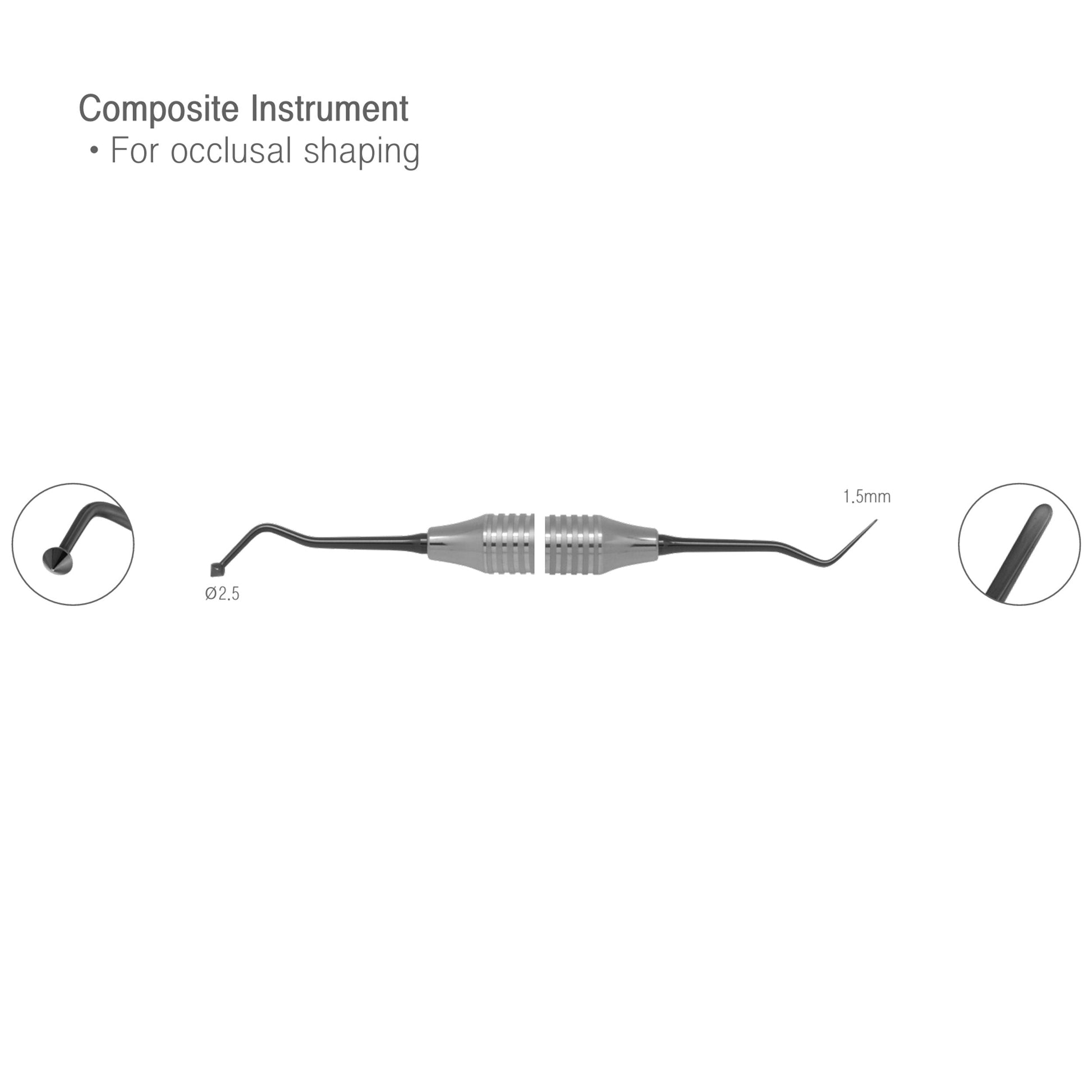 Osung #6 Titanium coated occlusal shaping Composite Instrument -CSCOM6 - Osung USA