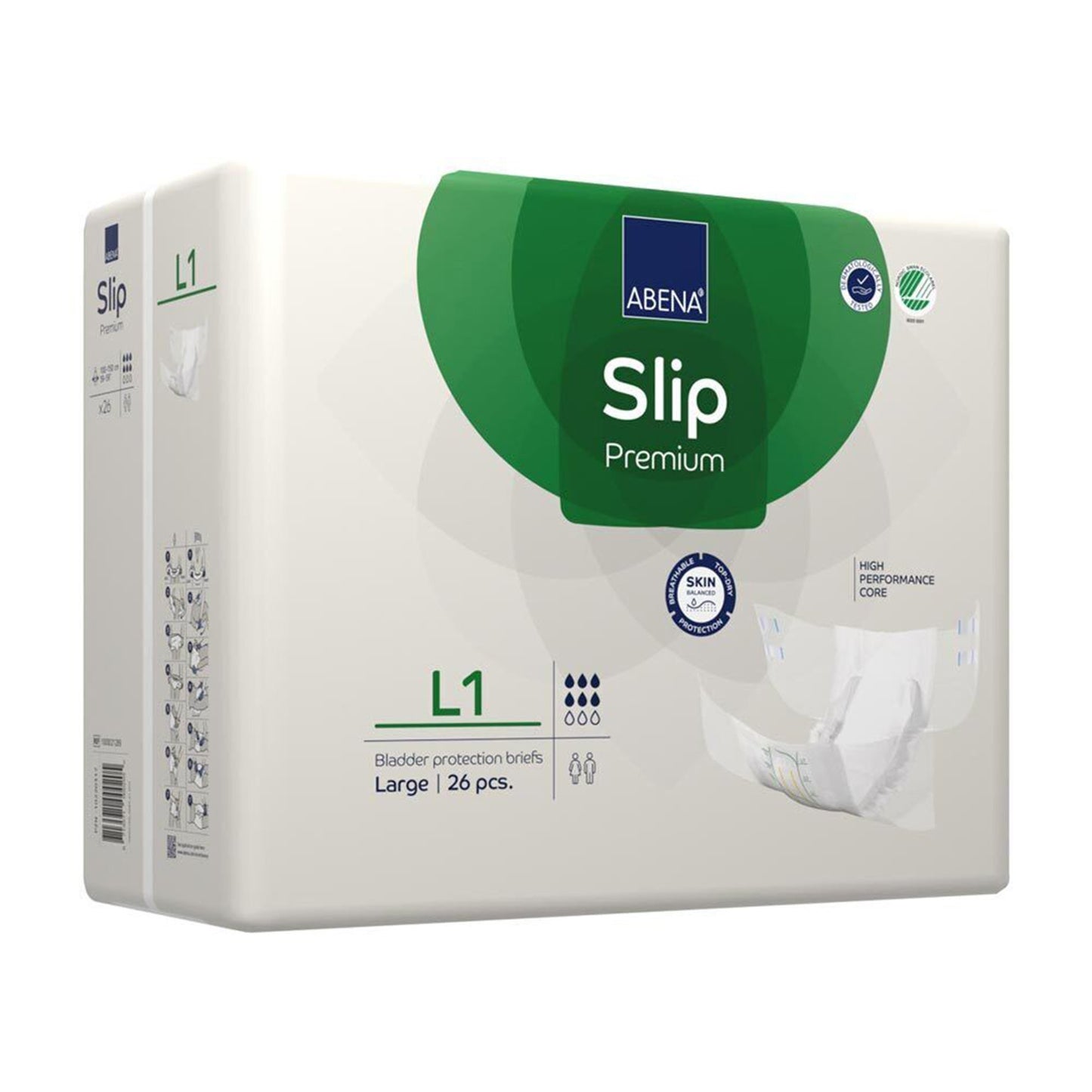 Abena Slip Premium L1 Incontinence Brief, Large 26/PACK -1000021289