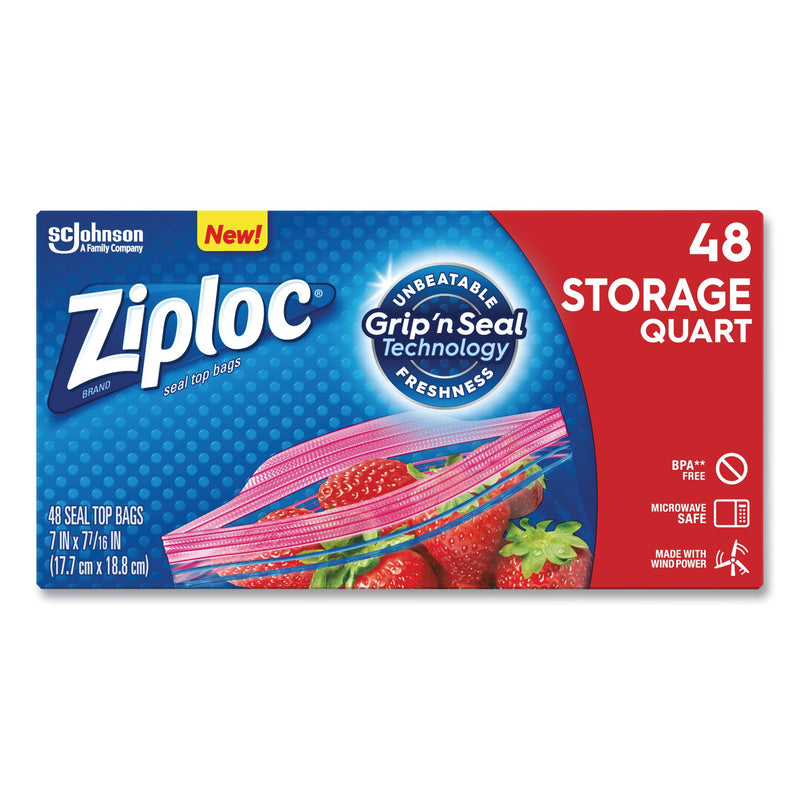 BAG, STORAGE ZIPLOC QUART (48/BX)