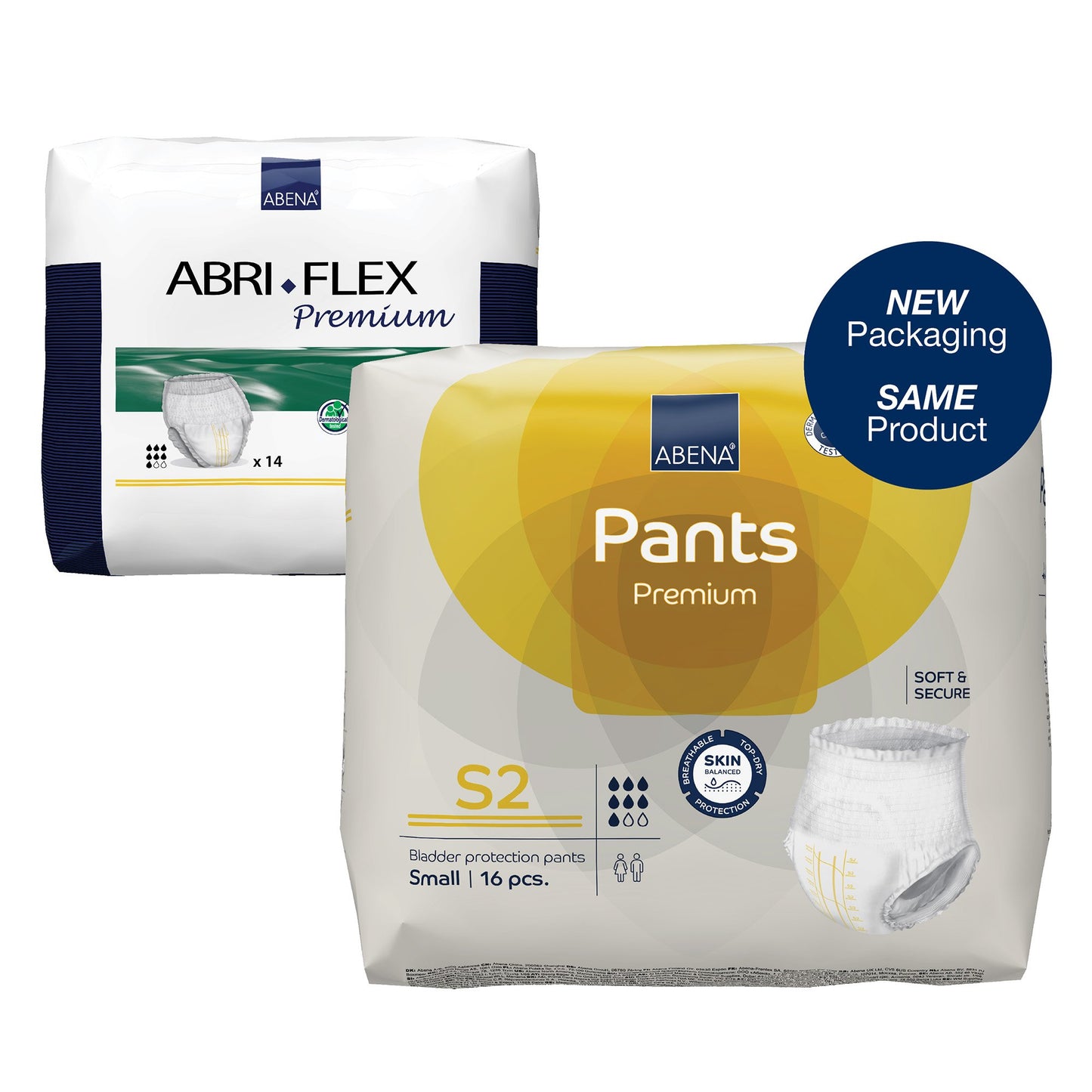 Abena Premium Pants S2 Incontinence Brief, Small 16/PACK -1000021319