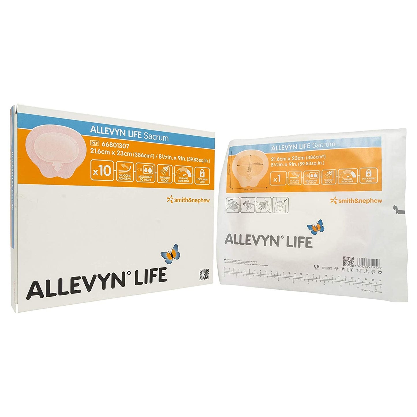 Allevyn Life Silicone Adhesive with Border Silicone Foam Dressing, 8½ x 9 Inch 10/BOX -66801307