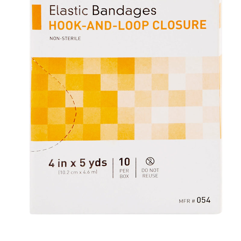 McKesson Hook and Loop Closure Elastic Bandage, 4 Inch x 5 Yard