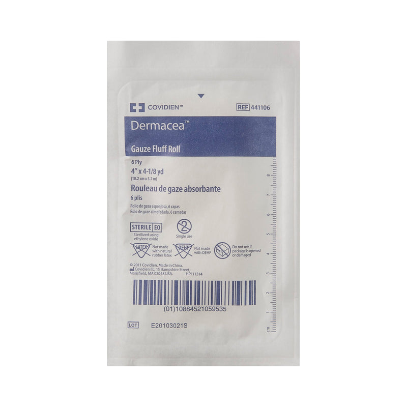 Dermacea™ Sterile Fluff Bandage Roll, 4 Inch x 4-1/8 Yard, 6-Ply 1/ROLL -441106 - BriteSources