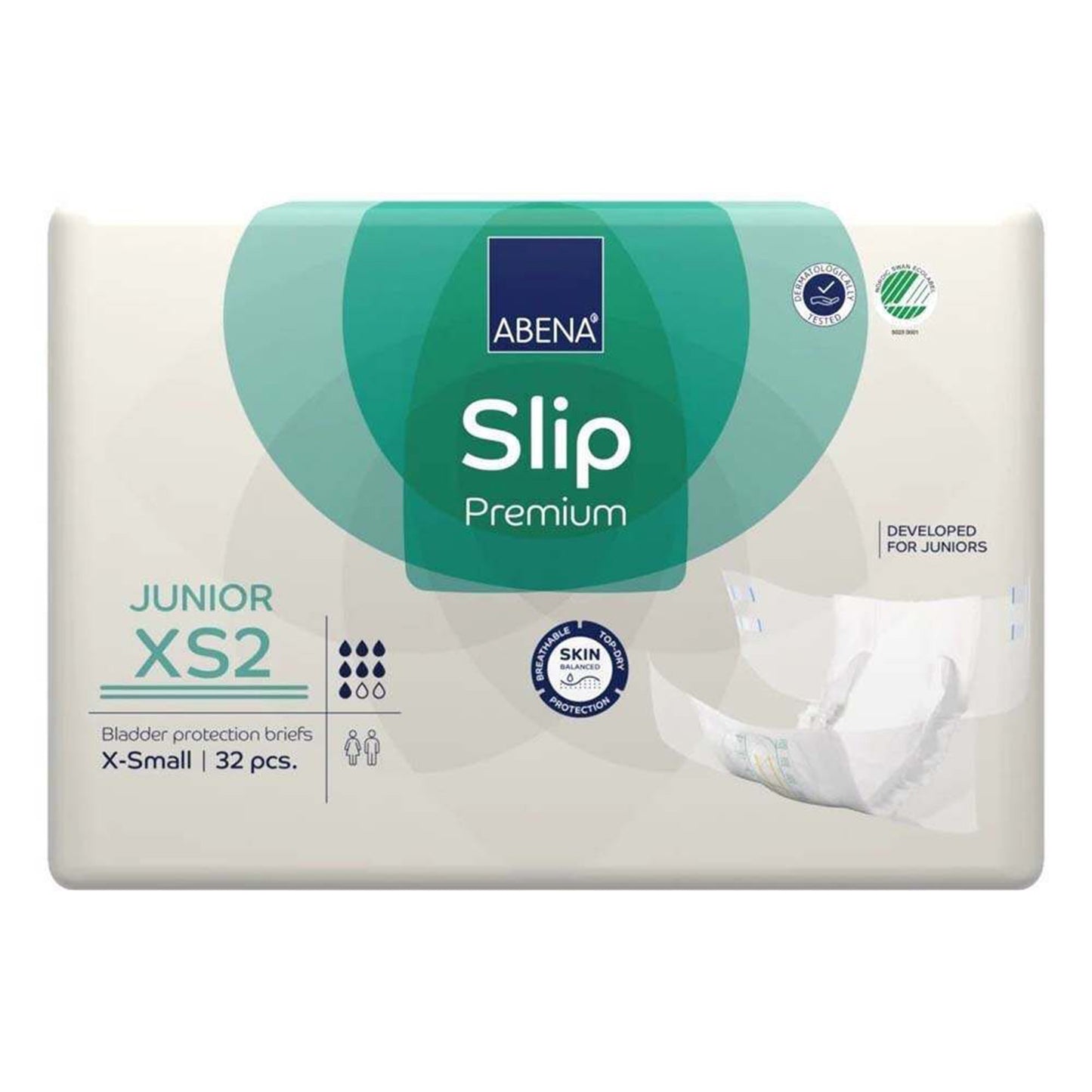 Abena Slip Premium Junior XS2 Incontinence Brief, Extra Small 32/PACK -1000021279