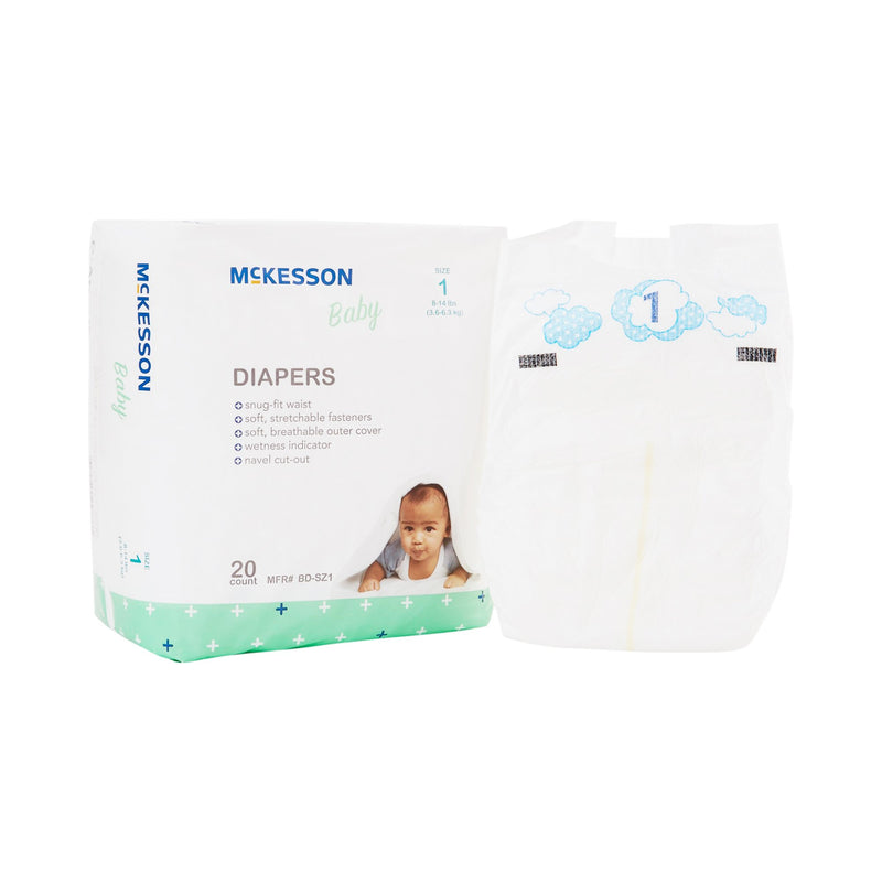 McKesson Baby Diapers, Size 1 6/CASE -BD-SZ1 - BriteSources
