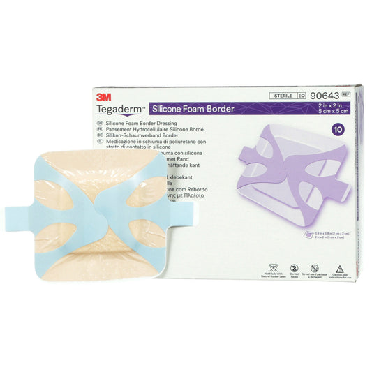 3M™ Tegaderm™ Silicone Foam Dressing, 2 x 2 Inch 1/EACH -90643