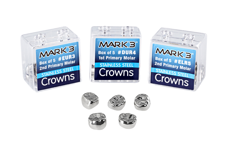 Stainless Steel Crowns 2nd Primary Molar E-UR-6 5/bx. - BriteSources