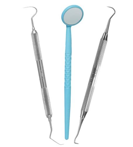 Professional Dental Hygiene Kit By Osung Scaler, Explorer And Mirror - BriteSources