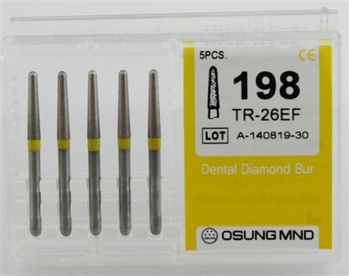 Diamond Burs, Taper Round Shape, Extra Fine Grit Multi-Use 198Tr-26Ef - BriteSources