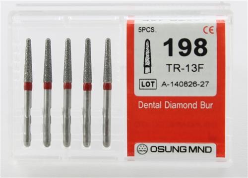 Diamond Burs, Taper Round Shape, Fine Grit Multi-Use 198Tr-13F - BriteSources