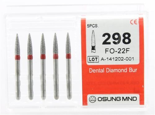 Diamond Burs, Flame Ogival Shape, Fine Grit Multi-Use 298Fo-22F - BriteSources