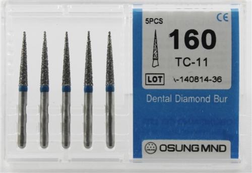 Diamond Burs, Taper Conical Shape, Standard Grit Multi-Use 160Tc-11 - BriteSources
