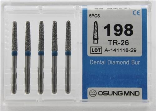 Diamond Burs, Taper Round Shape, Standard Grit Multi-Use 198Tr-26 - BriteSources