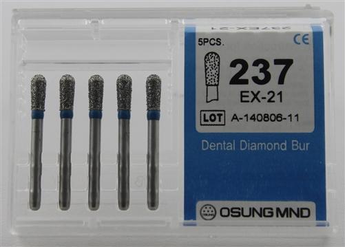Diamond Burs, Pear Shape, Standard Grit Multi-Use 237Ex-21 - BriteSources