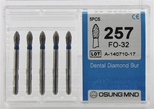 Diamond Burs, Flame Ogival Shape, Standard Grit Multi-Use 257Fo-32 - BriteSources