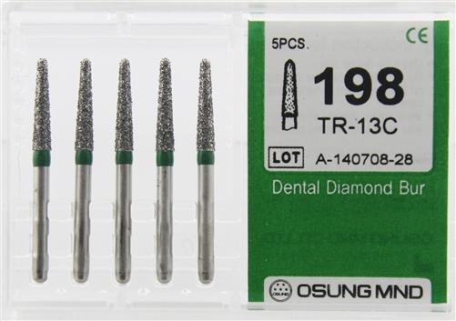 Diamond Burs, Taper Round Shape, Coarse Grit Multi-Use 198Tr-13C - BriteSources