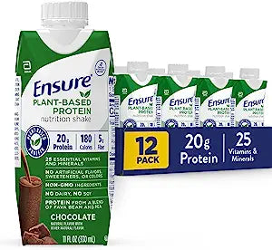 Ensure® Plant Based Protein Nutrition Shake, Chocolate, 11-Ounce Carton, Sold As 1/Each Abbott 67453