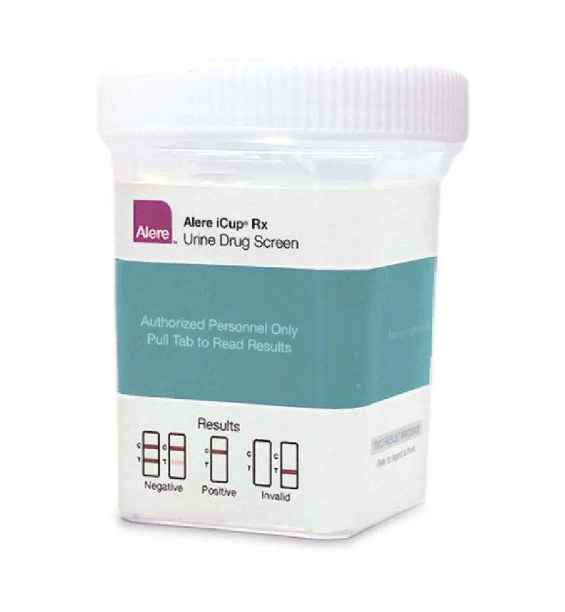 Alere Toxicology Icup® Rx. Drug Test, Icup® Rx, Tests For Bup10, Bzo300, Mtd300, Opi300, Oxy100 +  (Cr, Ni, Ox, Ph, Sg), Clia Waived, 25/Bx (Us Only).