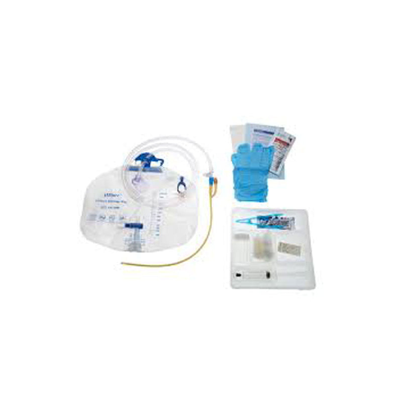 Amsino Amsure® Catheter Tray. Foley Catheter, Silicone Coated, 14Fr, 5Cc, 2000Ml Urine Bag, Sterile, 10/Cs. Tray Catheter Silicone Foley14Fr 5Cc 10/Cs