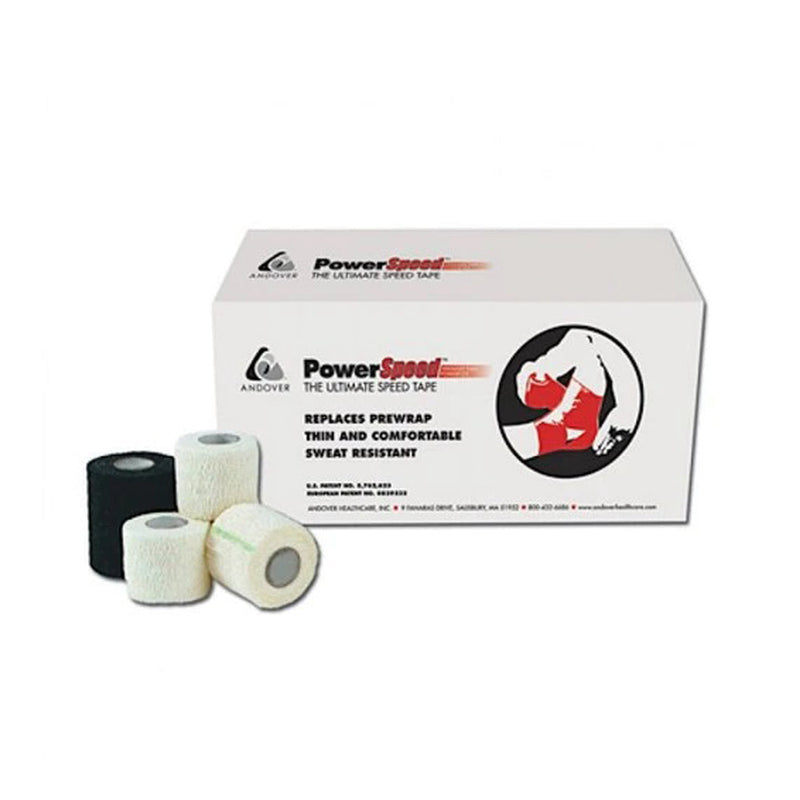 Andover Powerspeed Speed Tape. Extra Strength Powerflex Speed Taping, 3" X 6 Yds, Black, Latex, 16 Rl/Cs (120 Cs/Plt). Tape Adhesive Speed Xtra Str3X6