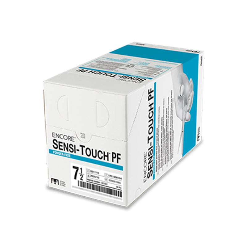 Ansell Encore Sensi-Touch Powder Free Surgical Gloves. Gloves Sensi Pf Latex Sz 650Pr/Bx 4Bx/Cs, Case