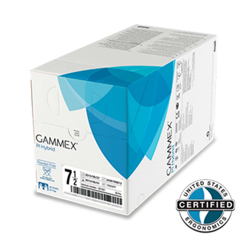 Ansell Gammex® Pi Hybrid Powder-Free Non-Latex Surgical Glove. Glove Gammex Pi Hybrid Pfsz 7 50Pr/Bx 4Bx/Cs, Case