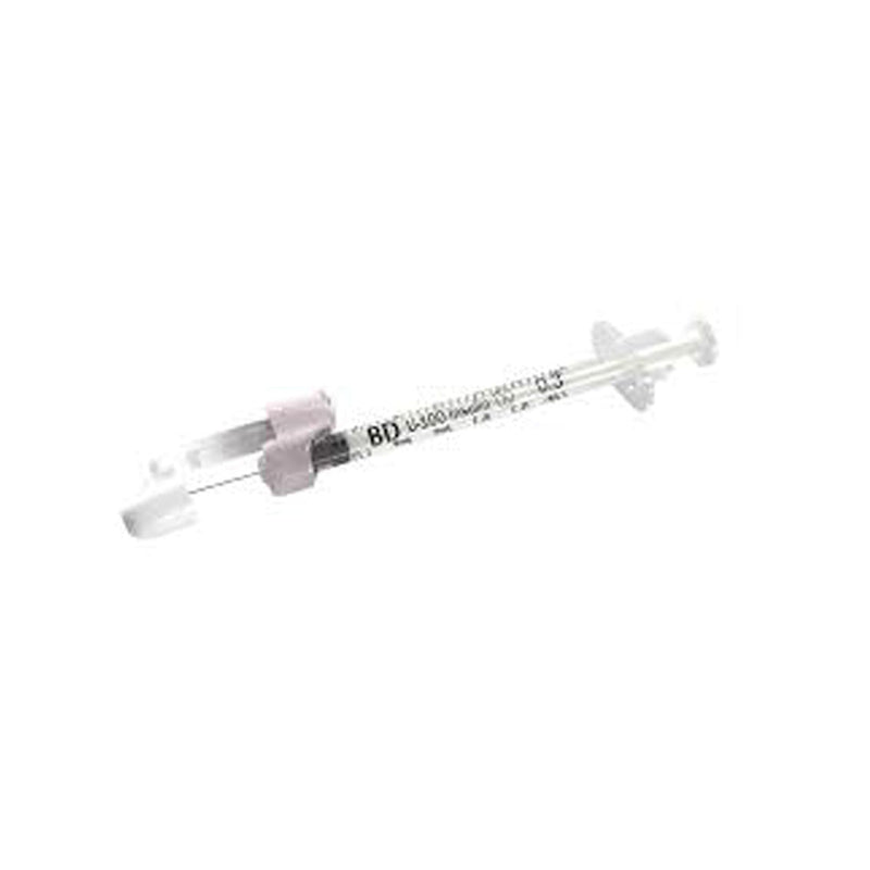 Embecta Safetyglide™ Insulin Syringes. Safetyglide Insulin Syr W/Ndl 3/10Ml 28G 100/Bx 4Bx/Cs, Case