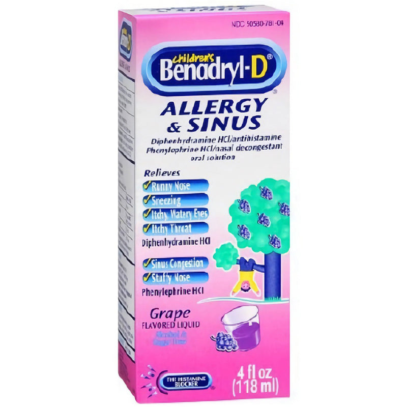 Benadryl® Children'S Allergy Liquid Cherry Flavored, Sold As 1/Each J 50580053408