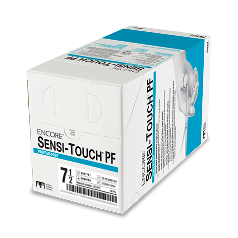 Ansell Encore Sensi-Touch® Powder Free Surgical Gloves. Gloves Sensi Pf Latex Sz 850Pr/Bx 4Bx/Cs, Case