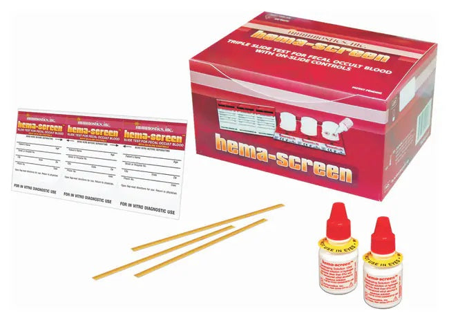Hema-Screen™ Fecal Occult Blood Colorectal Cancer Screening Test Kit, Sold As 100/Box Immunostics Hs-100