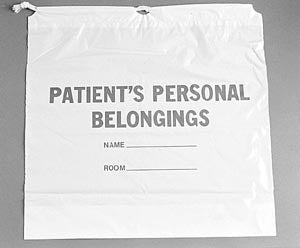 Adi Medical Patient Personal Belongings Bags. Bag Patient Belonging Drawcordpersonal Bag 250/Cs(550124), Case