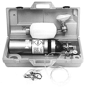 Mada Emergency Oxygen Unit. Emergency Oxygen Unit, 1502E Cylinder, 1441 Fixed Flow Regulator (6 Lpm), Manual Resuscitator, Mask & Tube, Carrying Case,