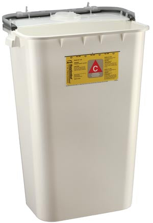 Bemis Chemotherapy Containers. Chemo Container, 11 Gal, White, 6/Cs. , Case