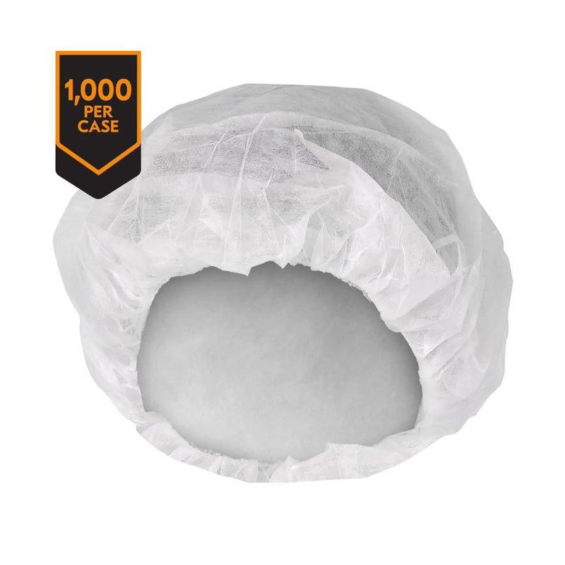 Kimberly-Clark Bouffant Cap. Kleenguard A10, Bouffant Cap, 24" Stretched Diameter, Large, White, Latex Free, 100/Pk, 10 Pk/Cs (Products Cannot Be Sold