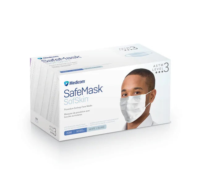 Medicom Safemask Sofskin Level 3. Mask Earloop Sensitive Skinl3 Lavender 50/Bx 10Bx/Cs, Case
