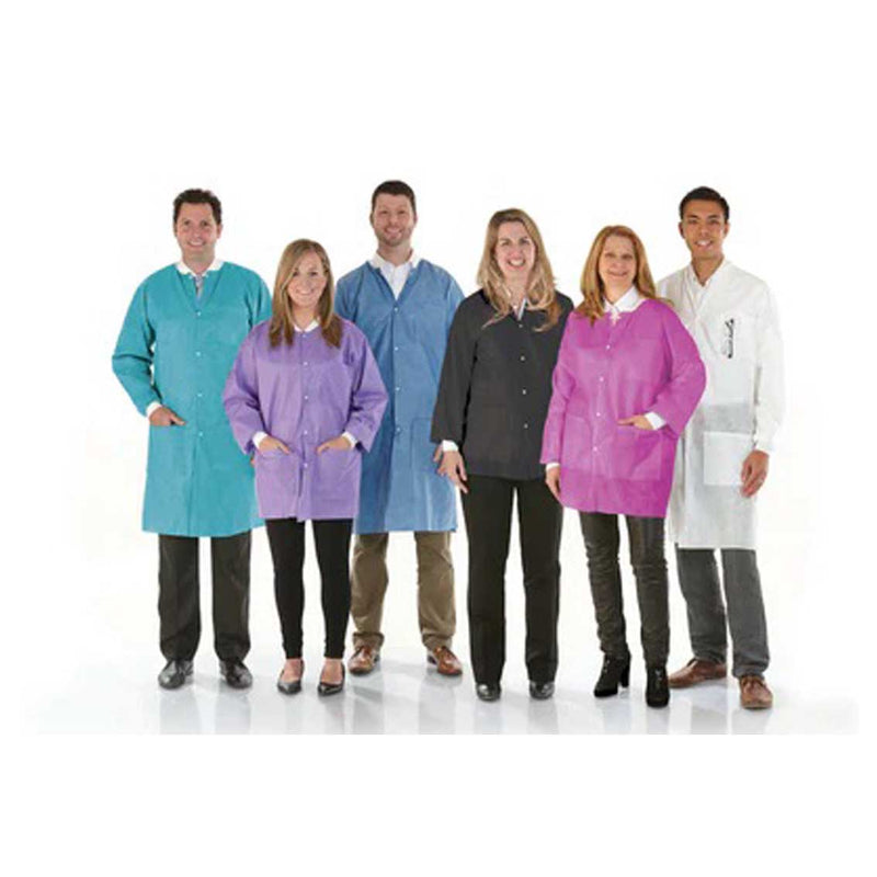 Medicom Safewear™ Protective Apparel. Coat Lab Plum Purp Xl12/Bg, Bag