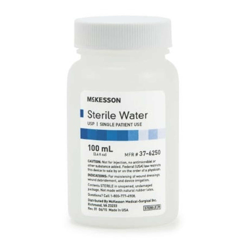 Mckesson Sterile Water Irrigation Solution, 100 Ml Bottle, Sold As 48/Case Mckesson 37-6250