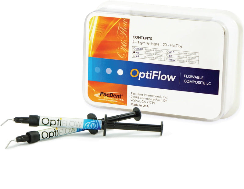 Pacdent Optiflow™ Flowable Composite. Composite Flowable Optiflow1.5G Shade A3 Syringes, Pack