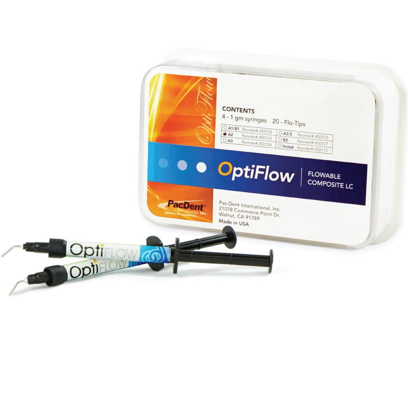 Pacdent Optiflow™ Flowable Composite. Composite Flowable Optiflow1.5G Shade A1/B1 Syringes, Pack