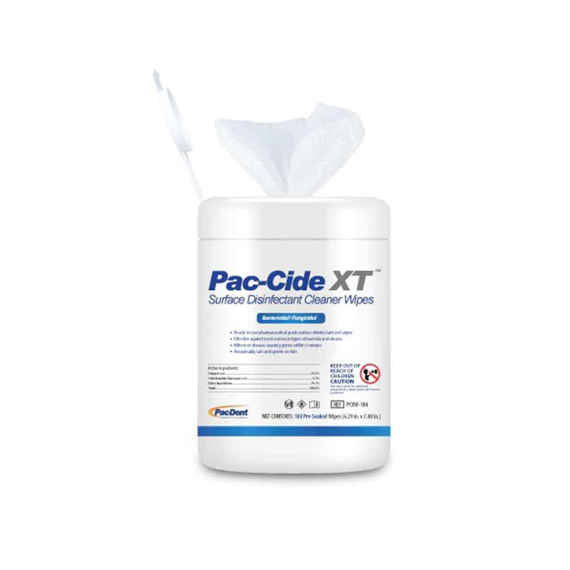 Pacdent Pac-Cide Xt™ Wet Wipes. Disc-Ltd Qty Wipes Wet Presoaked6.29Inx7.08In 180/Can 8Cans/Cs, Case